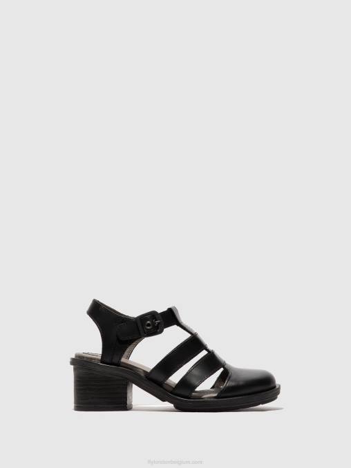 zwart Fly London vrouwen Sandalen met bandjes cahy195 V2B0420