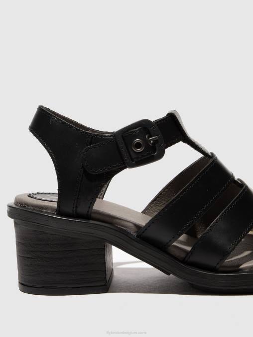 zwart Fly London vrouwen Sandalen met bandjes cahy195 V2B0420
