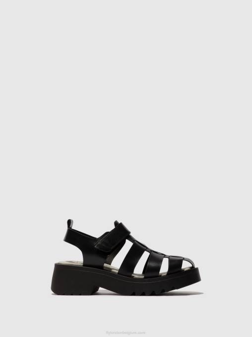 zwart Fly London vrouwen Sandalen met bandjes maie850 V2B0537