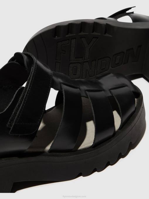 zwart Fly London vrouwen Sandalen met bandjes maie850 V2B0537