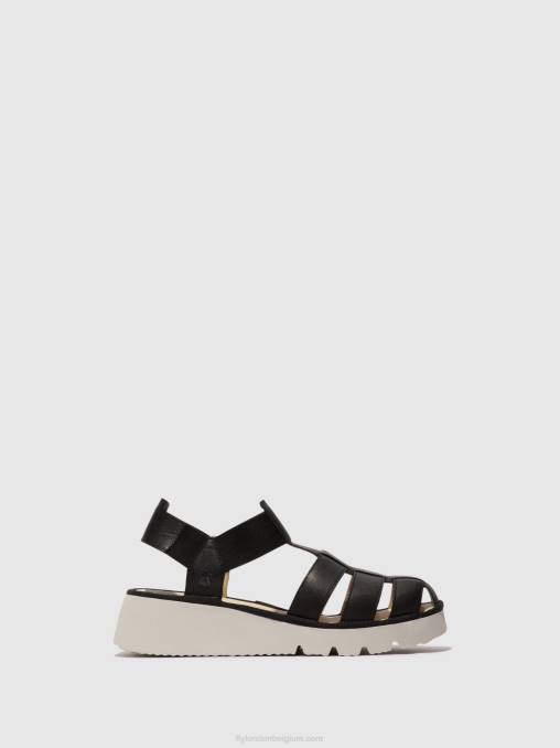 zwart Fly London vrouwen Sandalen met bandjes pefi429 V2B0404