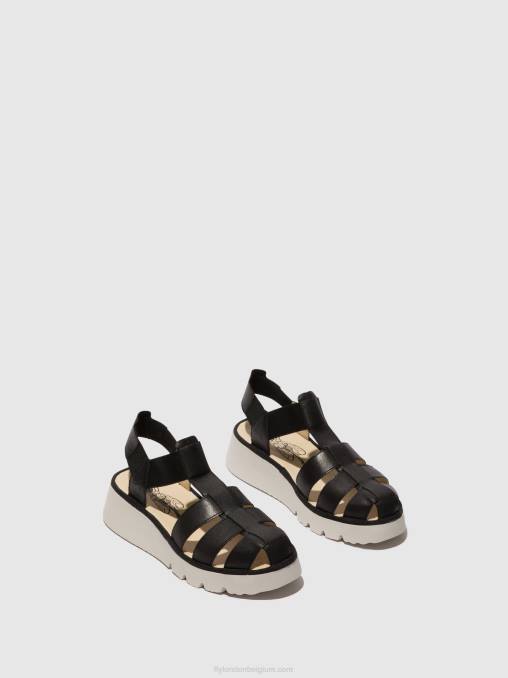 zwart Fly London vrouwen Sandalen met bandjes pefi429 V2B0404