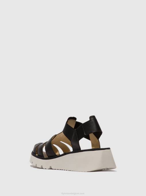 zwart Fly London vrouwen Sandalen met bandjes pefi429 V2B0404