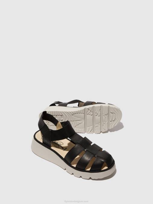 zwart Fly London vrouwen Sandalen met bandjes pefi429 V2B0404