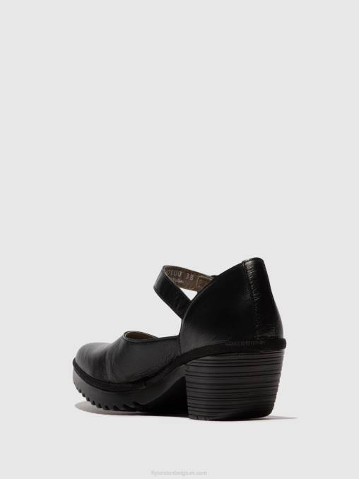 zwart Fly London vrouwen sandalen met gesp wifo440 V2B0493