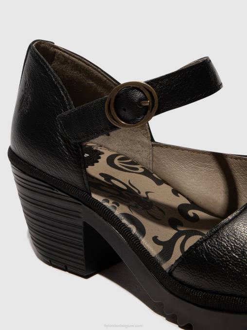 zwart Fly London vrouwen sandalen met gesp wifo440 V2B0493