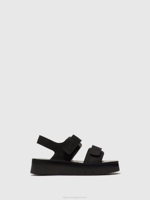 zwart Fly London vrouwen slingback sandalen cori377 V2B0579