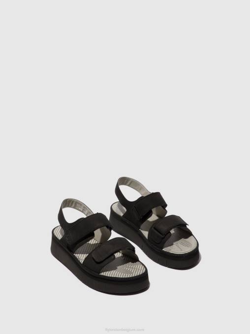 zwart Fly London vrouwen slingback sandalen cori377 V2B0579