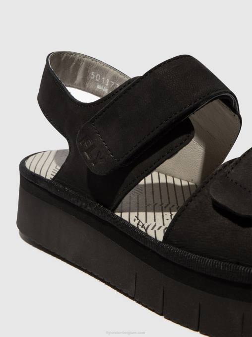 zwart Fly London vrouwen slingback sandalen cori377 V2B0579