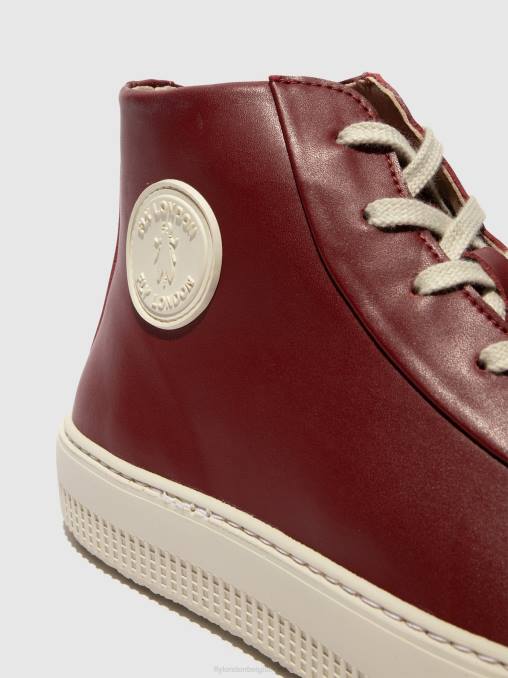 Bordeaux Fly London vrouwen hoge sneakers topy586 V2B0727