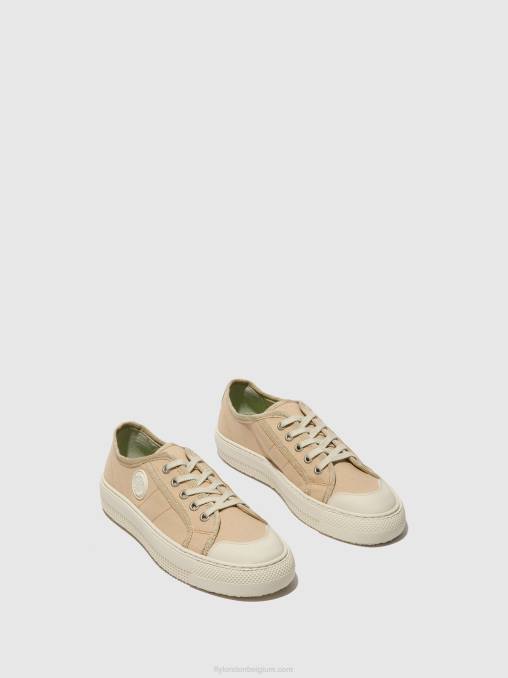 beige Fly London vrouwen vetersneakers tere557 V2B0741