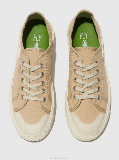 beige Fly London vrouwen vetersneakers tere557 V2B0741