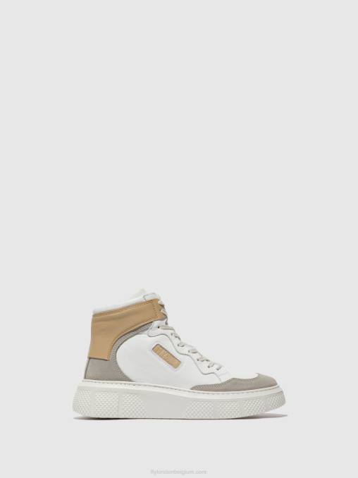 beton/wit/beige Fly London vrouwen vetersneakers eppe531 V2B0735