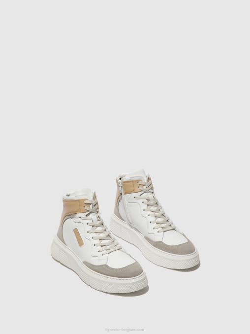 beton/wit/beige Fly London vrouwen vetersneakers eppe531 V2B0735