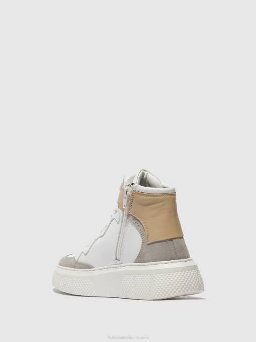 beton/wit/beige Fly London vrouwen vetersneakers eppe531 V2B0735