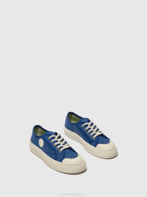 blauw Fly London vrouwen vetersneakers tere557 V2B0738