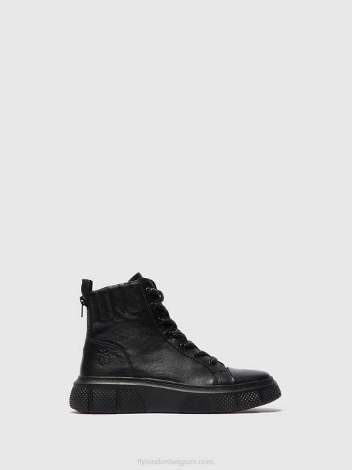 dublin zwart Fly London vrouwen veterschoenen erby484 V2B0762