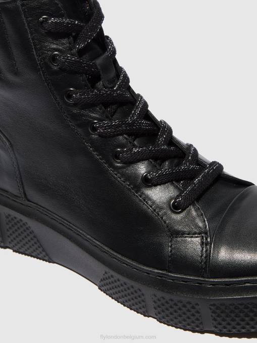 dublin zwart Fly London vrouwen veterschoenen erby484 V2B0762