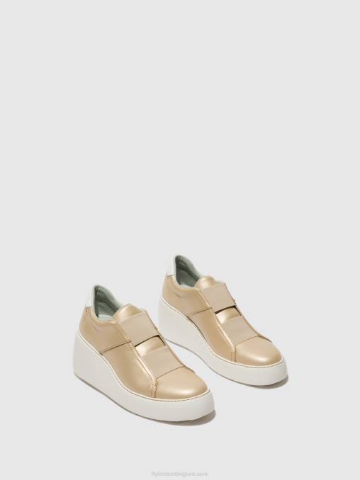 goud Fly London vrouwen elastische sneakers dito581 V2B0731