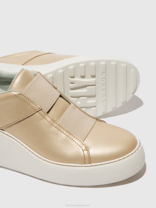 goud Fly London vrouwen elastische sneakers dito581 V2B0731