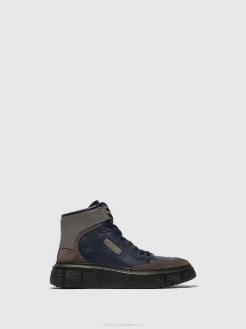 grijs/marineblauw/grijs Fly London vrouwen vetersneakers eppe531 V2B0733