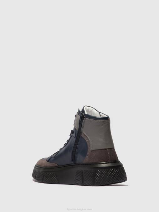 grijs/marineblauw/grijs Fly London vrouwen vetersneakers eppe531 V2B0733