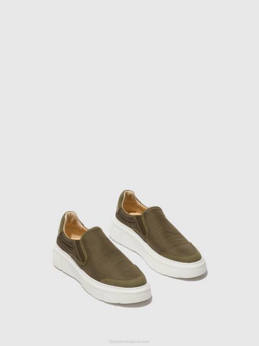 khaki Fly London vrouwen instapsneakers elin509 V2B0753