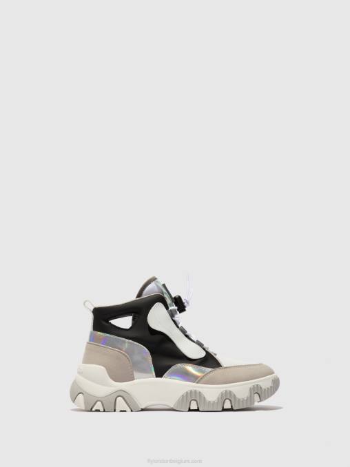 meervoudig gebroken wit Fly London vrouwen hoge sneakers feny633 V2B0775