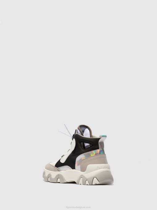 meervoudig gebroken wit Fly London vrouwen hoge sneakers feny633 V2B0775