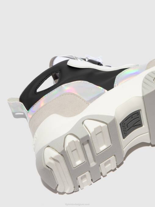 meervoudig gebroken wit Fly London vrouwen hoge sneakers feny633 V2B0775