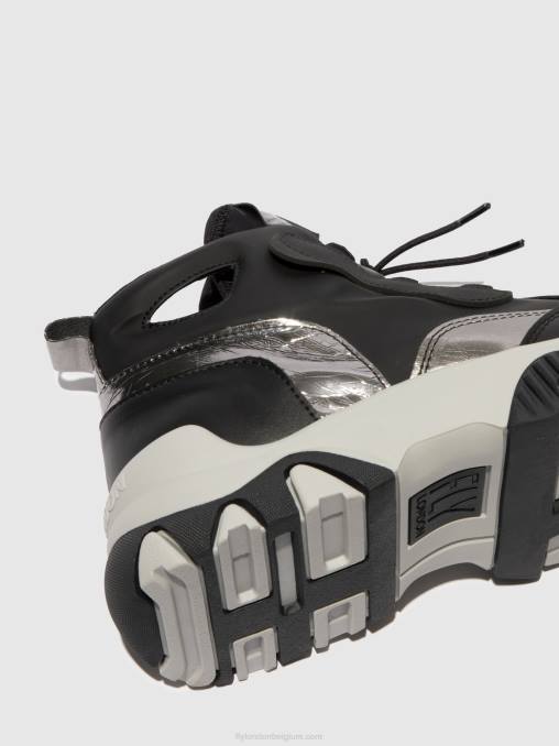 meervoudig zwart Fly London vrouwen hoge sneakers feny633 V2B0771