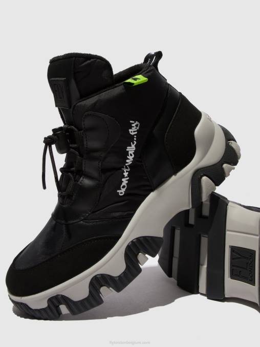 meervoudig zwart Fly London vrouwen vetersneakers fumo892 V2B0745