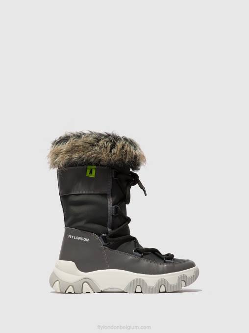 misselijkheid grijs Fly London vrouwen vetersneakers fena889 V2B0744