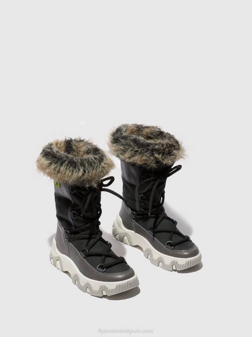 misselijkheid grijs Fly London vrouwen vetersneakers fena889 V2B0744