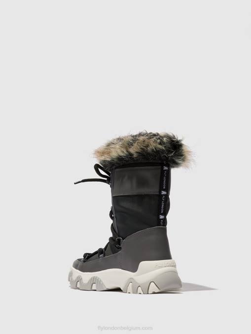 misselijkheid grijs Fly London vrouwen vetersneakers fena889 V2B0744