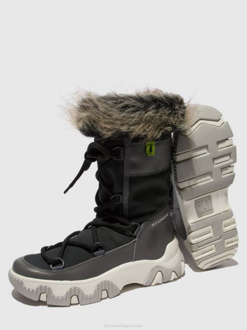 misselijkheid grijs Fly London vrouwen vetersneakers fena889 V2B0744