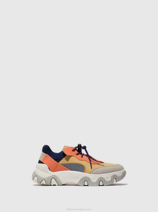 perzik Fly London vrouwen elastische sneakers fian634 V2B0750