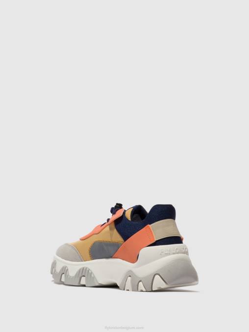 perzik Fly London vrouwen elastische sneakers fian634 V2B0750