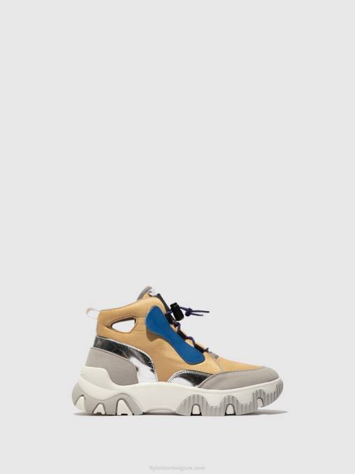 perzik Fly London vrouwen hoge sneakers feny633 V2B0747