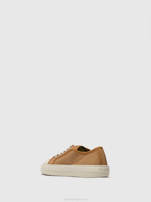 taupe Fly London vrouwen vetersneakers tere557 V2B0740