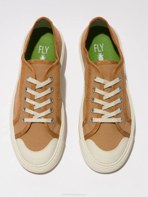 taupe Fly London vrouwen vetersneakers tere557 V2B0740