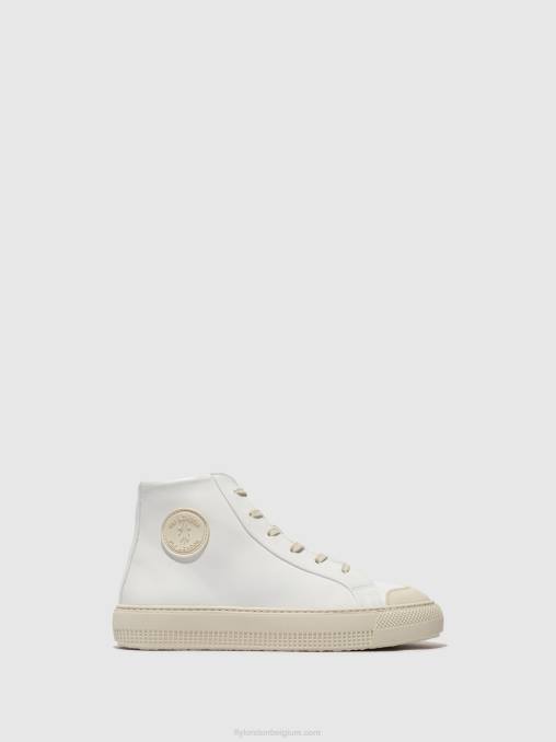 wit Fly London vrouwen hoge sneakers topy586 V2B0729