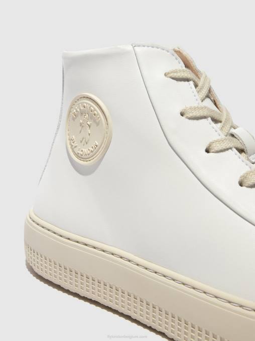 wit Fly London vrouwen hoge sneakers topy586 V2B0729