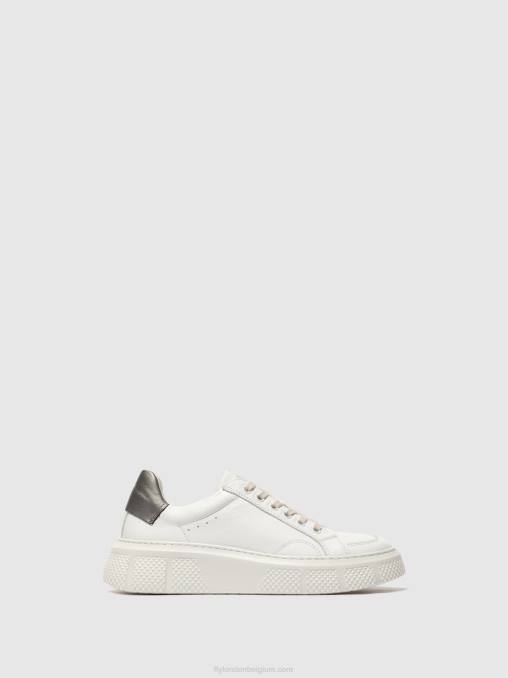 wit Fly London vrouwen sneakers met veters emmy510 V2B0761