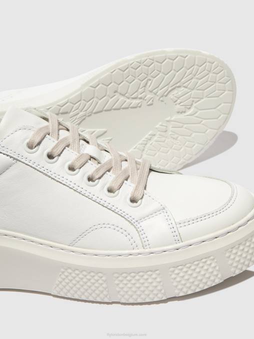 wit Fly London vrouwen sneakers met veters emmy510 V2B0761