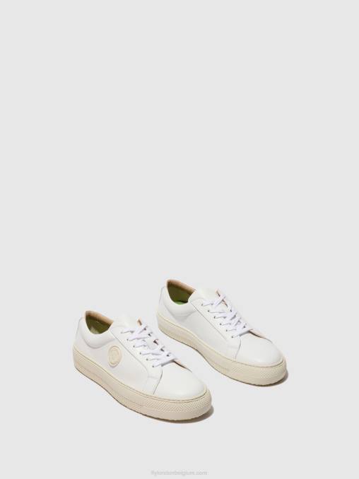 wit Fly London vrouwen sneakers met veters tafa587 V2B0712