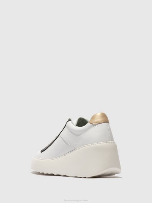 wit/grafiet/mynt Fly London vrouwen vetersneakers delf580 V2B0718