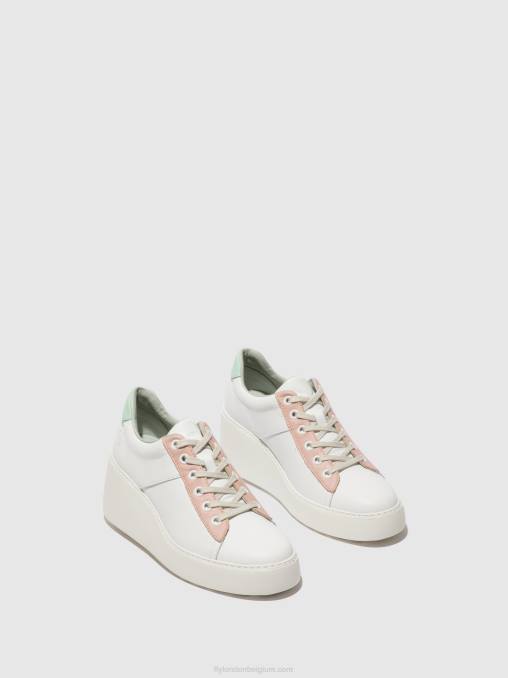 wit/nude/mint Fly London vrouwen vetersneakers delf580 V2B0713