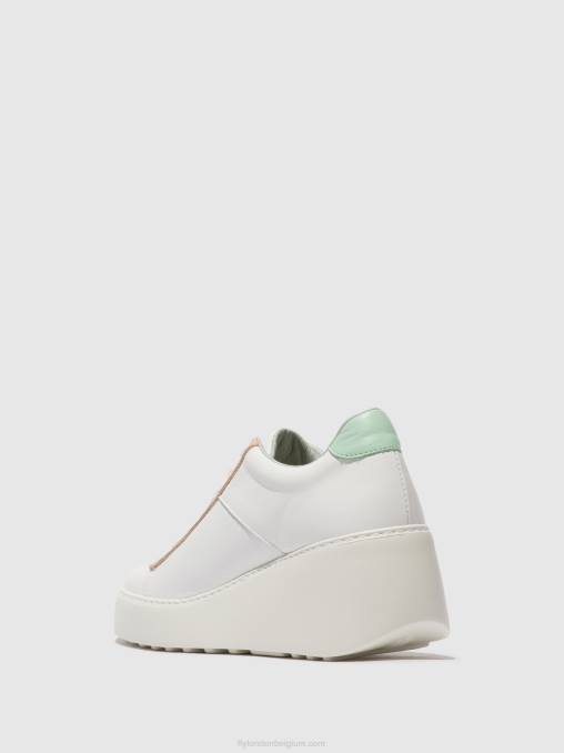 wit/nude/mint Fly London vrouwen vetersneakers delf580 V2B0713