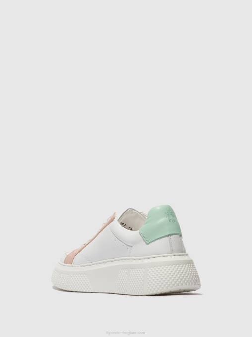 wit/nude/mynt Fly London vrouwen sneakers met veters emmy510 V2B0758